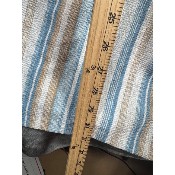 Womans Jumpsuit Striped With Bow Front By As U Wish Size L Blue & Beige - Picture 5 of 15